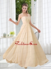 Empire One Shoulder Lace Up Prom Dress with Ruching BMT016BFOR