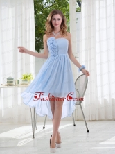 Empire Strapless Hand Made Flowers Prom Dress with High Low BMT012GFOR