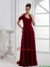 Fashionable Asymmetrical Brush Train Prom Dresses DBEE335FOR