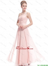 Fashionable Beaded Side Zipper Prom Dresses in Baby Pink DBEE012FOR