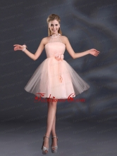 Halter Hand Made Flowers Prom Dresses with Mini Length BMT022EFOR