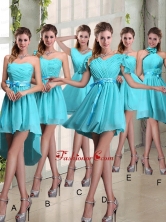 Ruching A Line Chiffon Lace Up Prom Dress for 2015 BMT020FOR 
