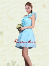 Ruching and Ruffles One Shoulder Chiffon Prom Dresses BMT017EFOR 