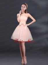Strapless A Line Hand Made Flowers Prom Dress for 2015 BMT011DFOR