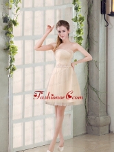 Sweetheart A Line Appliques Champagne Prom Dress for 2015 BMT023DFOR