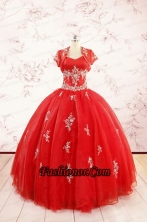 2015 Ball Gown Sweetheart Appliques Quinceanera Dresses FNAOA38AFOR