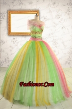2015 Elegant Sweet 16 Dresses in Multi-color with Beading FNAO828AFOR