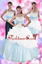 2015 Multi Color Quince Dresses with Pick Ups and Beading XFNAO085TZA1FOR