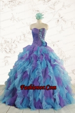 2015 New Style Multi Color Quinceanera Dresses with Beading FNAO453FOR