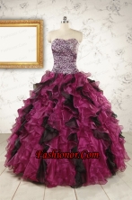 2015 New Style Sweetheart Ruffles Multi-color Quinceanera Dresses FNAO019FOR