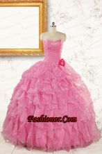 2015 Pretty Sweetheart Beading Baby Pink Quinceanera Dresses FNAO142FOR
