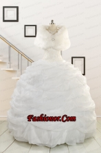 2015 Puffy Strapless New Style Beading Quinceanera Dresses FNAO186AFOR