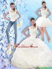 2015 Summer Pretty High Neck and Beaded Quinceanera Dresses with Pick Ups SJQDDT42001FOR