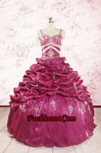 2015 Unique Appliques Quinceanera Dresses with Spaghetti Straps FNAO264FOR