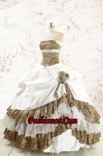 2015 Unique Quinceanera Dresses with Strapless Leopard FNAO437FOR
