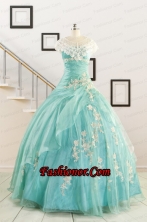 Ball Gown Sweetheart Cheap Quinceanera Dresses with Appliques FNAO685AFOR