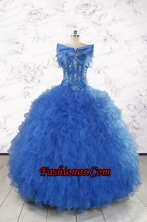 Beautiful Quinceanera Dresses in Royal Blue Appliques FNAO804AFOR 