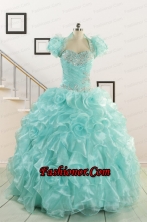 Beautiful Quinceanera Dresses with Appliques and Ruffles for 2015 FNAO5751AFOR