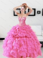 Classical Beading and Ruffles Sweetheart Quinceanera Dresses for 2015 QDDTA49002FOR