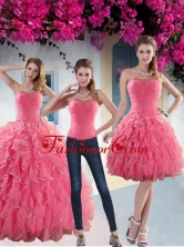 Custom Made Paillette Quince Dresses with Strapless for 2015 XFNAO744TZA1FOR
