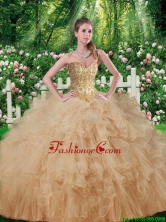 Elegant Beaded and Ruffles Sweetheart Quinceanera Dresses for 2016 SJQDDT93002FOR