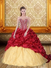 Exquisite Beading and Pick Ups Sweetheart Quinceanera Gown for 2015 QDDTA38002FOR
