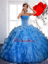 Free and Easy Ball Gown Quinceanera Dress with Ruffles and Appliques QDDTB9002FOR