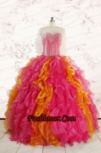 Inexpensive Beading Quinceanera Dresses in Multi color FNAO710AFOR