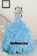 Luxurious Beading Apple Green Quinceanera Dresses for 2015 FNAO5844FOR