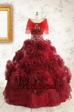 New Style Ball Gown Wine Red Quinceanera Dresses for 2015 FNAO697AFOR