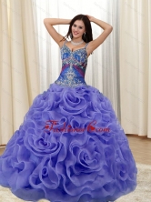 Remarkable Appliques and Rolling Flowers Multi Color Quinceanera Dresses for 2015 SJQDDT20002-2FOR