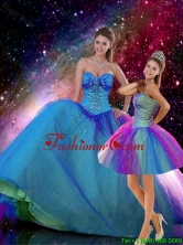 Romantic Ball Gown Sweetheart Beaded Detachable Quinceanera Dresses in Multi Color ZHQD079FOR