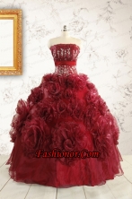 Unique Quinceanera Dresses with Hand Made Flowers for 2015 FNAO697FOR