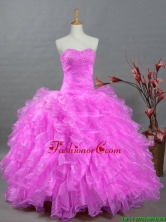 2015 Fall Perfect Sweetheart Quinceanera Dresses with Beading and Ruffles SWQD002-10FOR