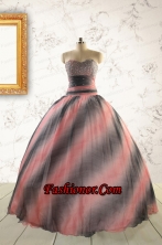 2015 Perfect Multi-color Dress For Quinceanera with Beading FNAO742FOR
