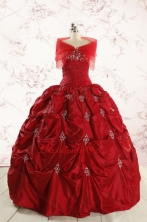 2015 Real Sample Sweetheart Appliques Quinceanera Dresses FNAO230BFOR
