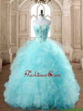 Best Selling Tulle Beading and Ruffles Quinceanera Dress in Baby Blue SWQD168-6FOR