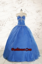 Cheap Beading Quinceanera Dresses in Royal Blue for 2015 FNAO086FOR