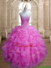 Cheap Lilac Big Puffy Quinceanera Dress with Beading and Ruffles SWQD155-3FOR