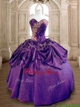 Exclusive Beaded and Ruffled Taffeta Sweet 16 Dress in Purple SWQD170FOR