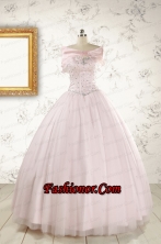 Light Pink  Beading Pretty Quinceanera Dresses for 2015 FNAO800AFOR