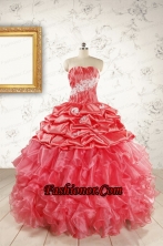 Luxurious Sweetheart Beading Quinceanera Dresses in Watermelon FNAOA43FOR