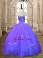 New Style Lavender Tulle Quinceanera Dress with Beading for Spring SWQD167-3FOR