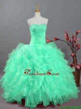 Perfect Sweetheart Quinceanera Dresses with Beading and Ruffles for 2015 Fall SWQD002-7FOR