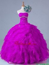 Pretty 2016 Summer Strapless Quinceanera Dresses with Beading and Ruffles SWQD011-3FOR