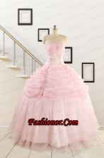Pretty Strapless Quinceanera Dresses with Beading and Pick Ups FNAO572FOR