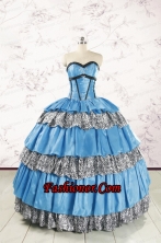 Unique Beading Sweetheart Ball Gown Quinceanera Dresses for 2015 FNAO034FOR
