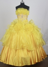 2012 Modest Ball Gown Strapless Floor-Length Quinceanera Dresses Style JP42630