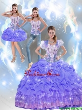 2015 Fall Beautiful Beaded Quinceanera Dresses with Appliques in Lavender SJQDDT40001-1FOR