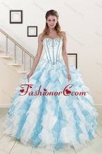 2015 Pretty Appliques and Ruffles Quince Dresses in Multi Color XFNAO056TZFXFOR